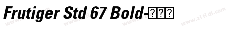 Frutiger Std 67 Bold字体转换